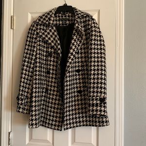 New York & Company Houndstooth Pattern Coat